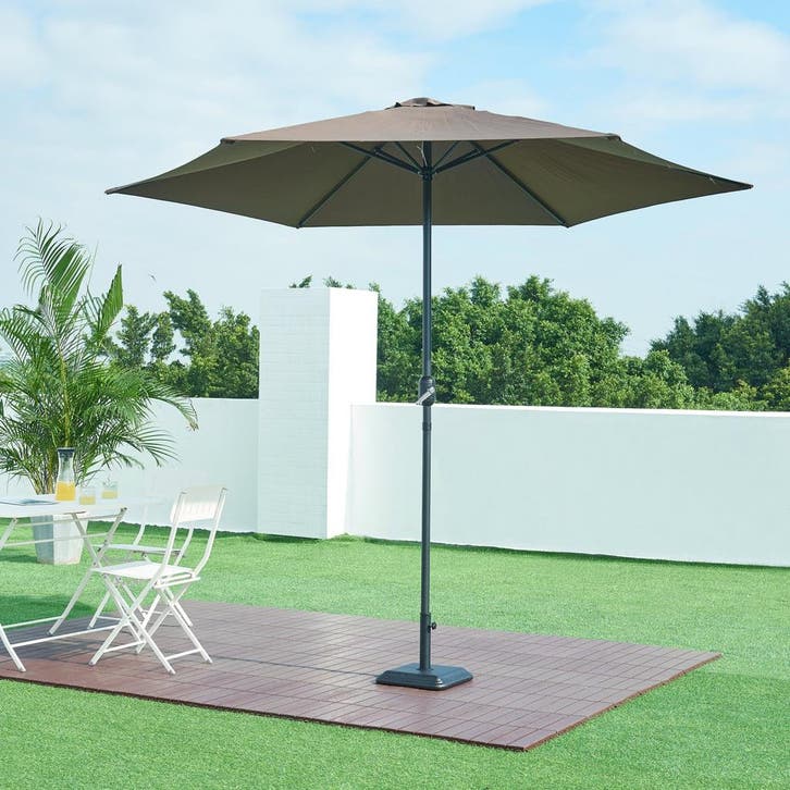 Parasolvoet Biccari parasolhouder beton vierkant 35x35x5,5 c, Tuin en Terras, Zonneschermen, Verzenden
