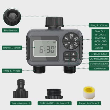 Insoma Slimme Sproeitimer 2-Zone - Automatische Tuinirrigati, Verzenden, Nieuw