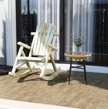 Houten tuinschommelstoel – fauteuil met hoge rugleuning, Tuin en Terras, Tuinstoelen, Verzenden, Nieuw