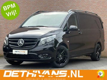Zakelijke Lease |  Mercedes-Benz Vito 114CDI 136PK Lang 9G-T, Automaat, Stof, Gebruikt, Zwart
