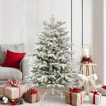 vidaXL Kunstmatige Inklapbare Kerstboom Wit 150 cm PE en PVC, Diversen, Kerst, Verzenden, Nieuw
