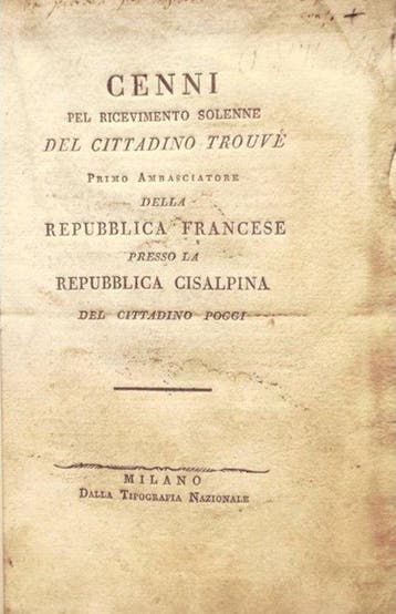 Poggi Giuseppe. - Ricevimento del cittadino Trouvé presso la