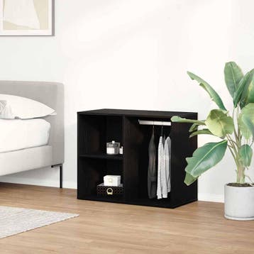 vidaXL Cosmetiek kast Zwart Eiken 80 x 40 x 65 cm Bewerkt, Huis en Inrichting, Verzenden, Nieuw