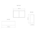 Fonteinmeubel BWS Meadow 80x50 cm Latte Incl. Topplaat, Ophalen of Verzenden, Nieuw