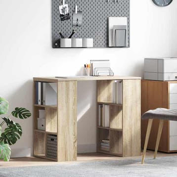 vidaXL Bureau Sonoma Eiken Bewerkt hout 90 x 50 x 75 cm, Huis en Inrichting, Verzenden, Nieuw