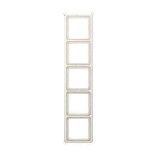 Jung CD500 afdekraam 5-voudig crèmewit - CD585W, Nieuw, Stopcontact