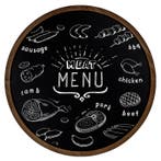 Krijtbord Rond 80 cm Donker Eiken, Nieuw
