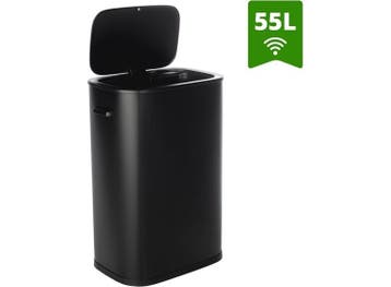QLT Prullenbak met Sensor - 55 liter - Zwart, Verzenden, Nieuw