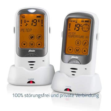 Alecto DBX-68 - Outdoor Babyfoon - Tot 1km bereik - Wit/Antr, Verzenden, Zo goed als nieuw