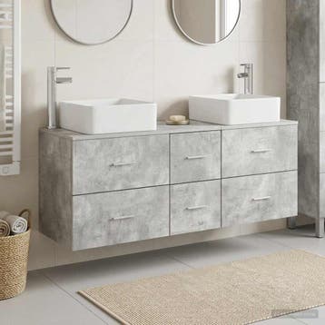 vidaXL Badkamerkastenset 3 st Betongrijs 49,5 x 41 x 63 cm, Verzenden, Nieuw