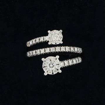 Ring - 18 karaat Witgoud - 0.68ct. tw. - Diamant, Nieuw