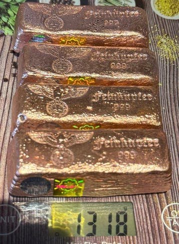 1318 Gramm - Koper - Edelmetalle Deutschland - Verzegeld met