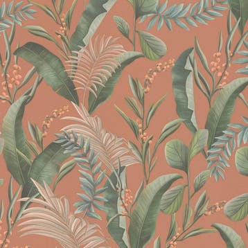 Profhome 394362-GU Bloemen behang floral mat oranje rood, Verzenden