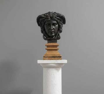 sculptuur, Medusa Rondanini in marmo nero - 57 cm - Marmer