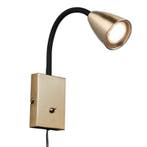 Messing wandlamp modern, Joanne, met schakelaar, Ophalen of Verzenden, Nieuw, Metaal, Modern