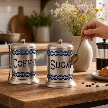 Kan - Coffee & Sugar geperforeerde panelen in metallo