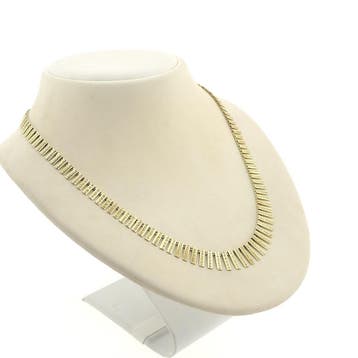Gouden Cleopatra collier (Ketting), Ophalen of Verzenden, Gebruikt, Goud, Goud