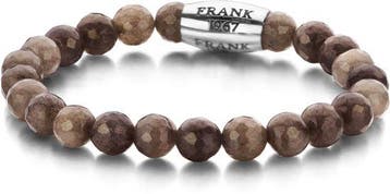 Frank 1967 7FB-0060 heren armband - Edelsteen - 20 cm, Verzenden, Nieuw