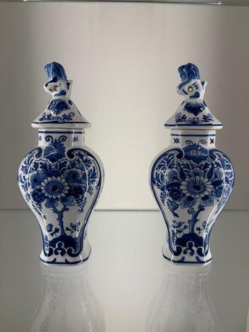De Porceleyne Fles, Delft - dekselvaas - Keramiek, Antiek en Kunst