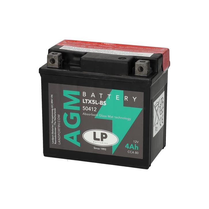 Landport (LP) LTX5L-BS 12 volt 4,0 ah AGM motor accu (50412, Motoren, Onderdelen | Overige, Nieuw, Ophalen of Verzenden