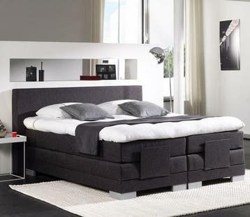 Elektrische Boxsprin President 180 x 210 Washington Grey, Nieuw, Tweepersoons, 210 cm, 180 cm