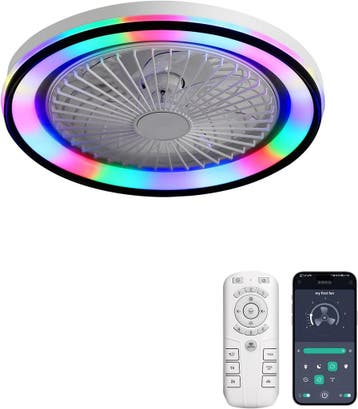 Plafondventilator met verlichting - Plafondlamp met ventilat, Verzenden, Zo goed als nieuw