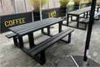 Rockwood® Picknicktafel Beuk - Zwaar Kunststof - Sand Beige, Ophalen of Verzenden, Nieuw, Rechthoekig, Hout