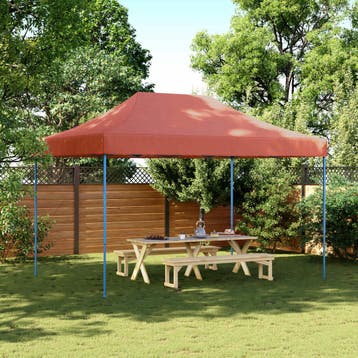 vidaXL Partytent 279 x 410 x 315 cm Terracotta Oxford Stof, Verzenden, Nieuw, Partytent