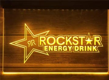 Rockstar energy drink neon bord lamp LED  verlichting reclam, Verzenden, Nieuw