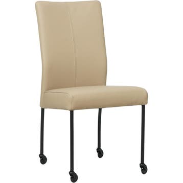 Leren eetkamerstoel Comfort met wieltjes - Toledo Mastic, Huis en Inrichting, Stoelen, Bruin, Nieuw, Leer, Ophalen of Verzenden
