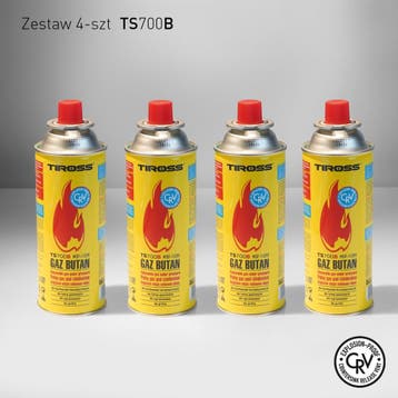 TIROSS Veilige CRV Butaan gasbussen 4 stuks voor campingk..., Ophalen of Verzenden, Nieuw