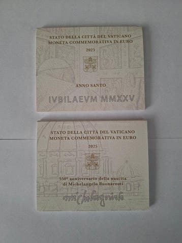 Vaticaan. 2 Euro 2025 Anno Santo + Michelangelo (2