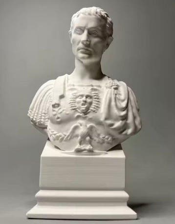 Figuur - Busto Giulio Cesare Artiginale - Gips, Antiek en Kunst, Antiek | Keramiek en Aardewerk