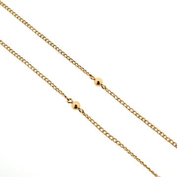 lange roségouden ketting/sautoir met bolletjes, Ophalen of Verzenden, Gebruikt, Goud, Goud
