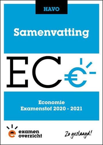 ExamenOverzicht   Samenvatting Economie HAVO 9789493190009, Zo goed als nieuw