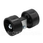 Rollenset 2 rubberen rollen op kantelblokje 40 mm, Ophalen of Verzenden, Nieuw