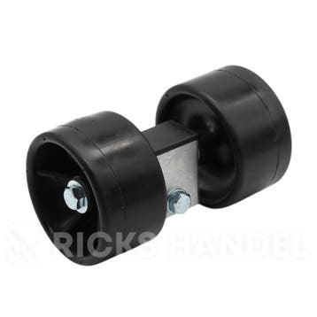 Rollenset 2 rubberen rollen op kantelblokje 40 mm, Ophalen of Verzenden, Nieuw