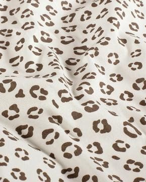 Poplin Katoen Panter Gebroken Wit, Nieuw, Wit