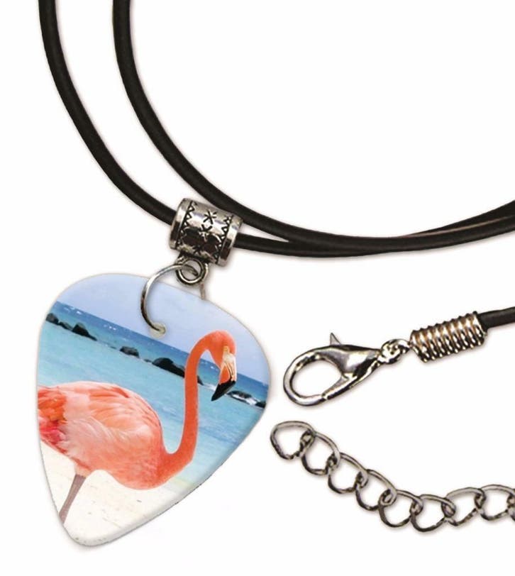 Flamingo plectrum ketting, sleutelhanger of oorbellen, Sieraden, Tassen en Uiterlijk, Overige Accessoires, Nieuw, Ophalen of Verzenden