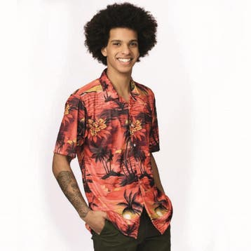 Hawaii Blouse Zomer Rood | Miami Vice - 58, Verzenden, Nieuw
