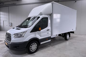 Ford Transit 350 2.0 170 PK Aut. TDCI L4 3-Pers Bakwagen*, Automaat, Stof, Gebruikt, Wit