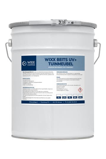 Wixx Tuinmeubelbeits UV+ Zwart 1L, Verzenden, Zwart, Nieuw, Beits