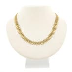 Gouden fantasie schakelcollier (Ketting), Ophalen of Verzenden, Gebruikt, Overige kleuren, Goud