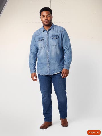 Edwin Casual overhemden Heren maat XL Blauw Vintage, Ophalen of Verzenden, Nieuw