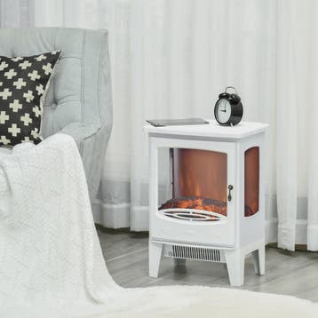 Elektrische Sfeerhaard Neo-Retro Stijl - Wit, 900W met Verst, Verzenden, Nieuw