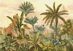 Jungle behang Tropical Vintage Garden, Verzenden, 10 tot 25 m²