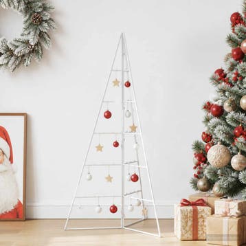 vidaXL Metalen kerstboom KUOPIO 100 cm Staal Wit, Verzenden, Nieuw