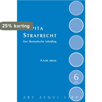 Capita strafrecht / Ars Aequi Cahiers - P.A.M. Mevis, Verzenden