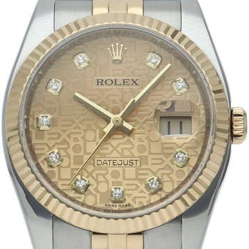 Rolex - Datejust 36 Mens Watch Jubilee 10P Diamond Computer, Sieraden, Tassen en Uiterlijk, Nieuw