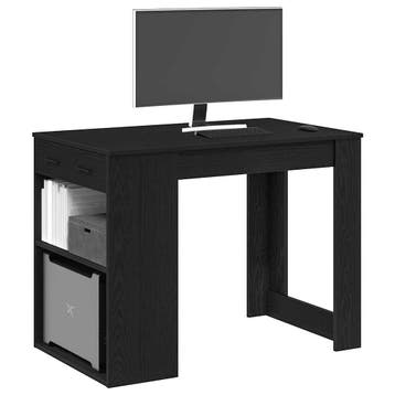 vidaXL Bureau met lade en plank 102x62x77,5cm bewerkt hout, Huis en Inrichting, Verzenden, Nieuw